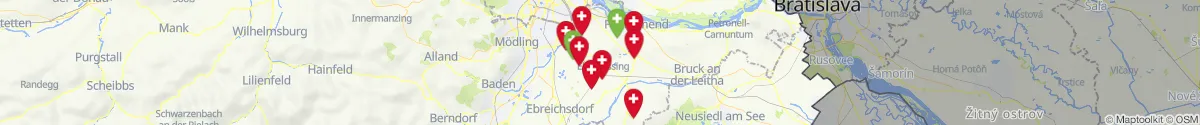 Map view for Pharmacies emergency services nearby Ebergassing (Bruck an der Leitha, Niederösterreich)